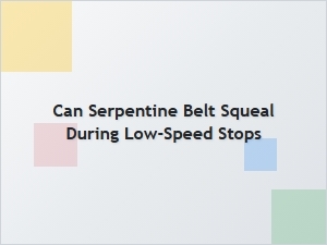 Serpentine Belt Squeal During Low-Speed Stops