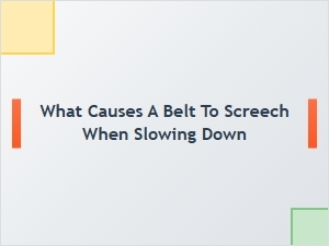 A Belt's Screech When Slowing Down